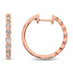 14K Rose Gold 1/3 Ct.Tw. Diamond Hoop Earrings  Picasso Gold & Diamond Jewelry