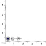 14K White Gold Diamond 1/4 Ct.Tw. and Blue Sapphire Stud  Picasso Gold & Diamond Jewelry