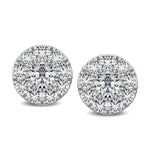 Diamond 1/4 Ct.Tw. Round Frame Stud Earrings  Picasso Gold & Diamond Jewelry