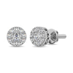 Diamond 1/4 Ct.Tw. Round Frame Stud Earrings  Picasso Gold & Diamond Jewelry
