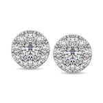Diamond 1/4 Ct.Tw. Round Frame Stud Earrings  Picasso Gold & Diamond Jewelry