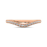 14K Rose Gold 1/6 ct. tw. Contour Band Ring, side profile view showing the band