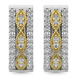 Earrings Diamond 3/8 Ct.Tw. Hoop Earrings in 14K Two Tone Gold Diamond 3/8 Ct.Tw. Hoop Earrings in 14K Two Tone Gold 61796WY