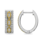 Earrings Diamond 3/8 Ct.Tw. Hoop Earrings in 14K Two Tone Gold Diamond 3/8 Ct.Tw. Hoop Earrings in 14K Two Tone Gold 61796WY