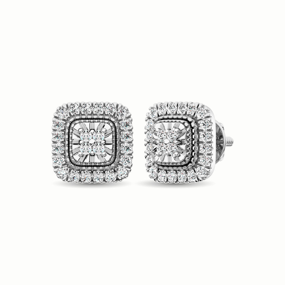 10K White Gold 1/3 Ct.Tw. Diamond Stud Earrings  Picasso Gold & Diamond Jewelry