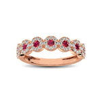 14K Rose Gold 5/8 ct. tw. Diamond & Ruby Stackable Band | Picasso Gold & Diamond