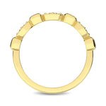 14K Yellow Gold 1/10 ct. tw. Diamond Stackable Band, close-up of the diamond setting