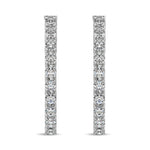 14K White Gold Diamond 9/10 Ct.Tw. In and Out Hoop Earrings  Picasso Gold & Diamond Jewelry
