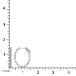 14K White Gold Diamond 9/10 Ct.Tw. In and Out Hoop Earrings  Picasso Gold & Diamond Jewelry