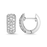 Diamond 3/4 Ct.Tw. Hoop Earrings in 14K White Gold  Picasso Gold & Diamond Jewelry
