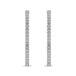 14K White Gold Diamond 2 2/5 Ct.Tw. In and Out Hoop Earrings  Picasso Gold & Diamond Jewelry