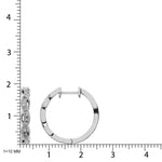 10K White Gold Baguette Diamond 1/5 Ct.Tw. Hoop Earrings  Picasso Gold & Diamond Jewelry