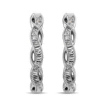 10K White Gold Baguette Diamond 1/5 Ct.Tw. Hoop Earrings  Picasso Gold & Diamond Jewelry