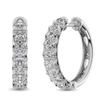 10K White Gold Diamond 1 Ct.Tw. Hoop Earrings  Picasso Gold & Diamond Jewelry