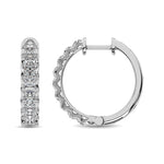 10K White Gold Diamond 1 Ct.Tw. Hoop Earrings  Picasso Gold & Diamond Jewelry