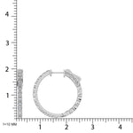 14K White Gold Diamond 1 Ct.Tw. In and Out Hoop Earrings  Picasso Gold & Diamond Jewelry