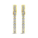 10K Yellow Gold Diamond 2 Ct.Tw. In and Out Hoop Earrings  Picasso Gold & Diamond Jewelry