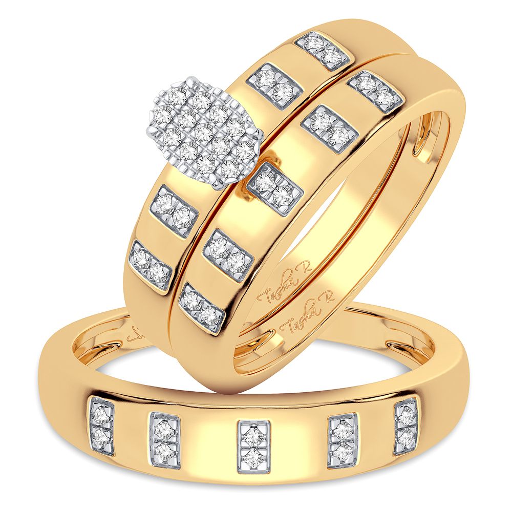 10K 0.15CT DIAMOND TRIO SET - Picasso Gold & Diamond Jewelry