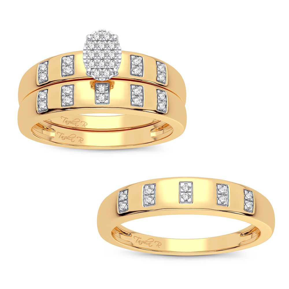 10K 0.15CT DIAMOND TRIO SET - Picasso Gold & Diamond Jewelry