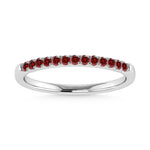 January Birthstone Garnet 1/4 ct. tw. Ladies Band in 10K White Gold | Picasso Gold & Diamond