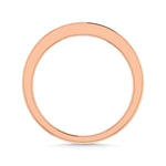 Diamond 3/8 ct. tw. Baguette Cut Anniversary Band in 14K Rose Gold, close-up of the diamond setting