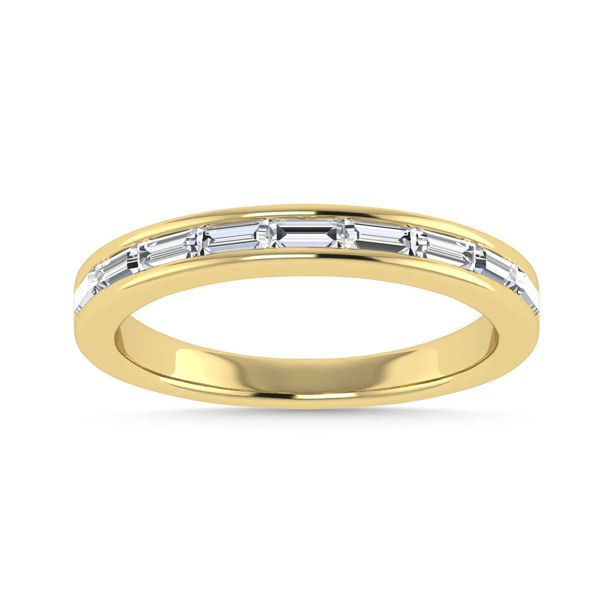 Diamond 3/8 ct. tw. Baguette Cut Anniversary Band in 14K Yellow Gold | Picasso Gold & Diamond