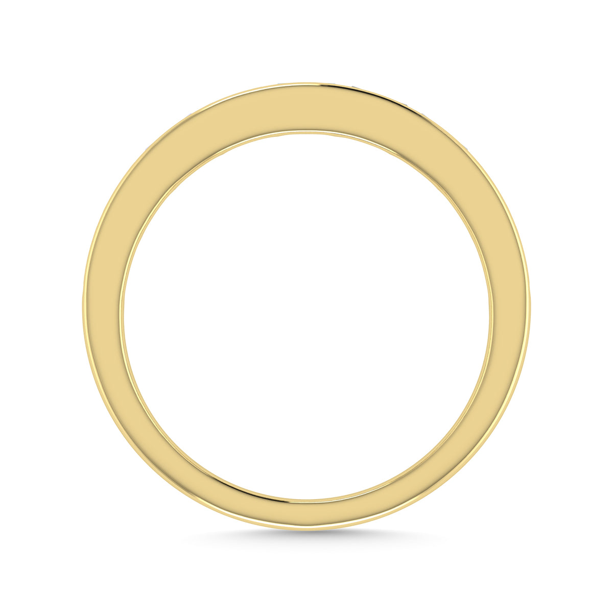 Diamond 3/8 ct. tw. Baguette Cut Anniversary Band in 14K Yellow Gold, close-up of the diamond setting