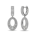 Diamond 1 Ct.Tw. Hoop Earrings in 14K White Gold  Picasso Gold & Diamond Jewelry