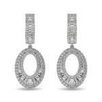 Diamond 1 Ct.Tw. Hoop Earrings in 14K White Gold  Picasso Gold & Diamond Jewelry
