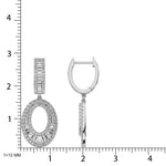 Diamond 1 Ct.Tw. Hoop Earrings in 14K White Gold  Picasso Gold & Diamond Jewelry
