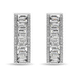 Diamond 1/2 Ct.Tw. Hoop Earrings in 14K White Gold  Picasso Gold & Diamond Jewelry