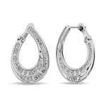 Diamond 1 Ct.Tw. Round and Baguette Hoop Earrings in 14K White Gold  Picasso Gold & Diamond Jewelry