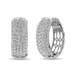 Diamond 3 1/10 Ct.tw Hoop Earrings in 14K White Gold  Picasso Gold & Diamond Jewelry