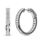 Earrings Diamond 2 Ct.tw Hoop Earrings in 14K White Gold Diamond 2 Ct.tw Hoop Earrings in 14K White Gold 62943W-A1