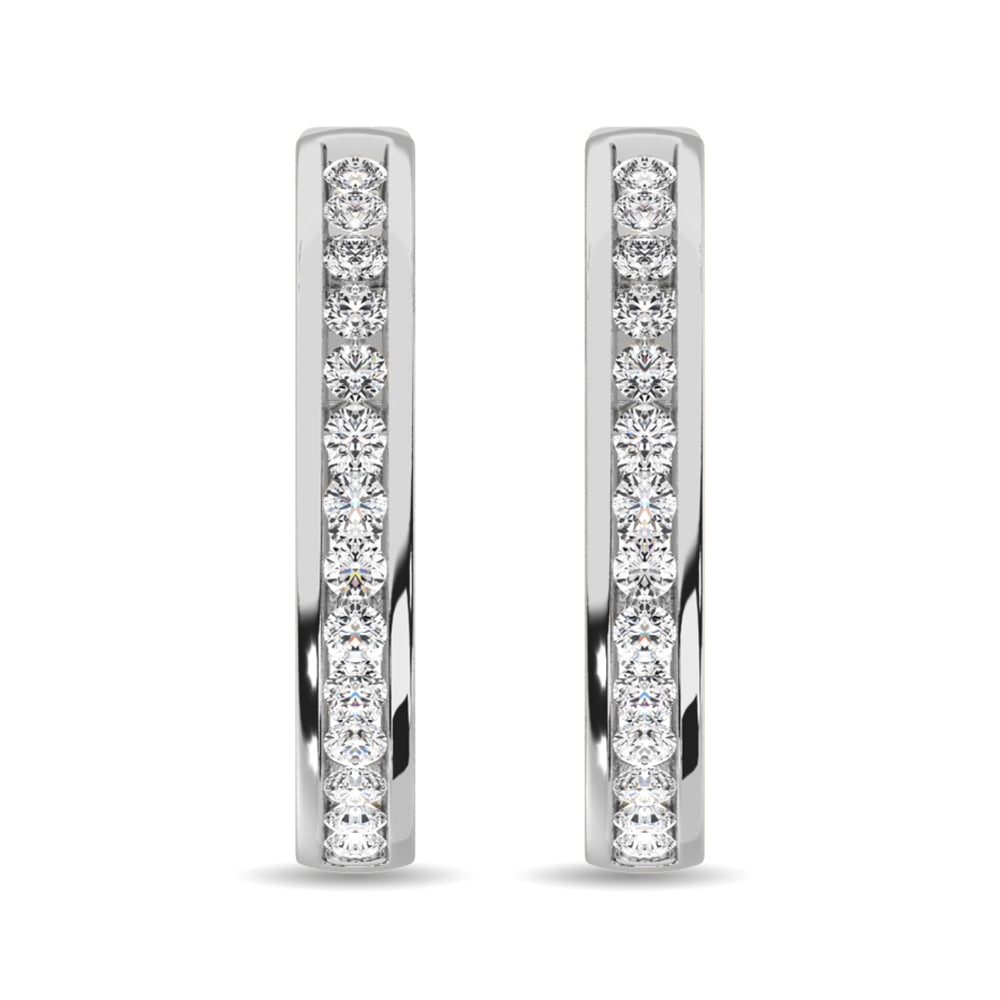 Earrings Diamond 2 Ct.tw Hoop Earrings in 14K White Gold Diamond 2 Ct.tw Hoop Earrings in 14K White Gold 62943W-A1
