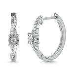 Diamond 1/4 Ct.Tw. Hoop Earrings in 14K White Gold  Picasso Gold & Diamond Jewelry