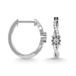 Diamond 1/4 Ct.Tw. Hoop Earrings in 14K White Gold  Picasso Gold & Diamond Jewelry