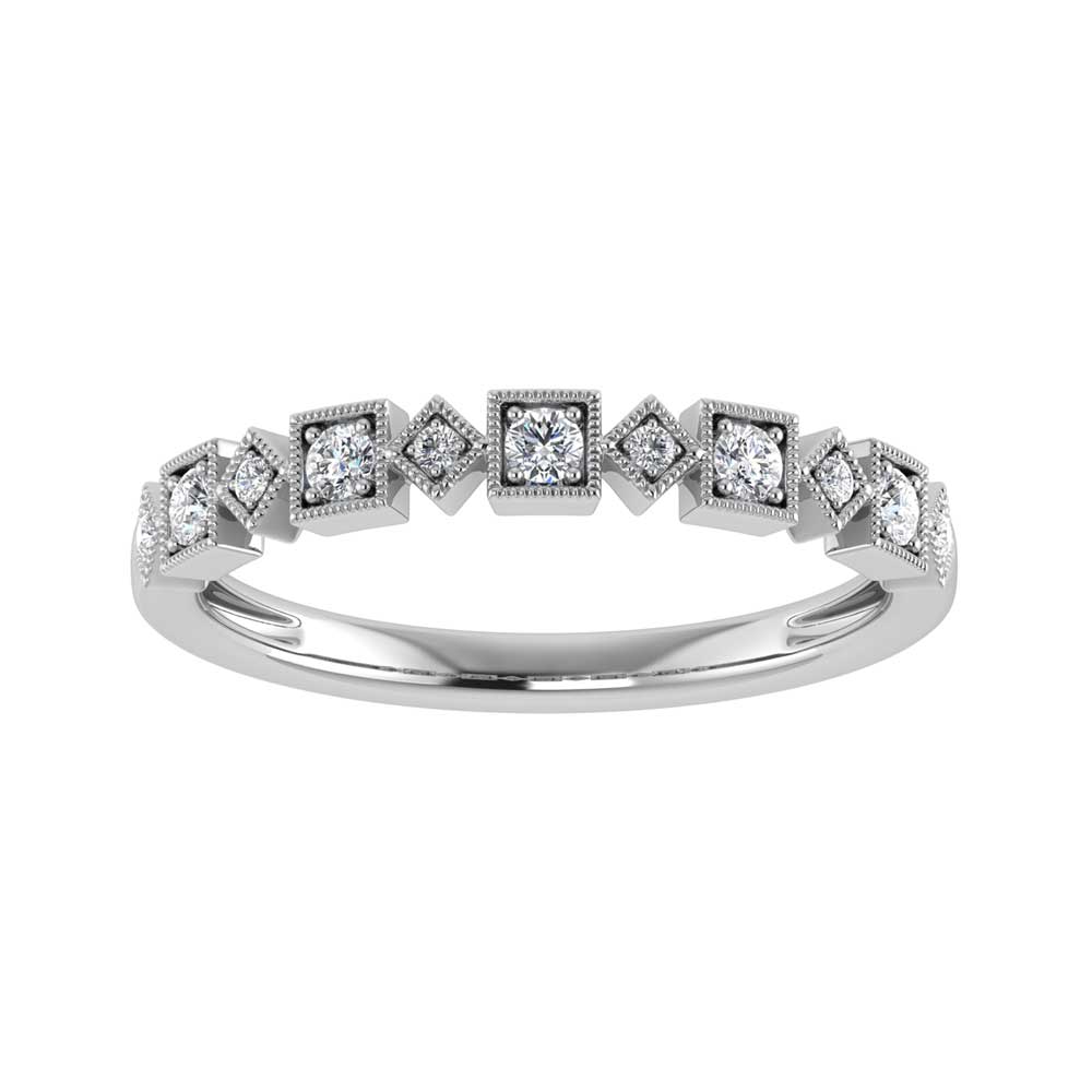 Diamond 1/8 Ct.tw Stackable Ring in 14K White Gold