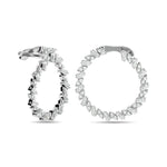 Diamond 3/4 Ct.Tw. Straight Baguette Hoop Earrings in 14K White Gold  Picasso Gold & Diamond Jewelry