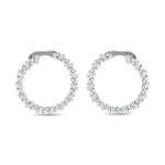 Diamond 3/4 Ct.Tw. Straight Baguette Hoop Earrings in 14K White Gold  Picasso Gold & Diamond Jewelry