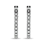 Diamond 3/8 Ct.tw Hoop Earrings in 10K White Gold  Picasso Gold & Diamond Jewelry