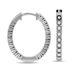 Diamond 3/8 Ct.tw Hoop Earrings in 10K White Gold  Picasso Gold & Diamond Jewelry