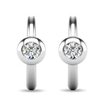 Diamond 1/10 Ct.tw Bezel Set Earrings in 10K White Gold  Picasso Gold & Diamond Jewelry