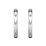 Diamond 1/10 Ct.tw Hoop Earrings in 10K White Gold  Picasso Gold & Diamond Jewelry