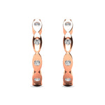 Diamond 1/10 Ct.tw Hoop Earrings in 10K Rose Gold  Picasso Gold & Diamond Jewelry