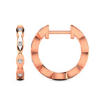 Diamond 1/10 Ct.tw Hoop Earrings in 10K Rose Gold  Picasso Gold & Diamond Jewelry