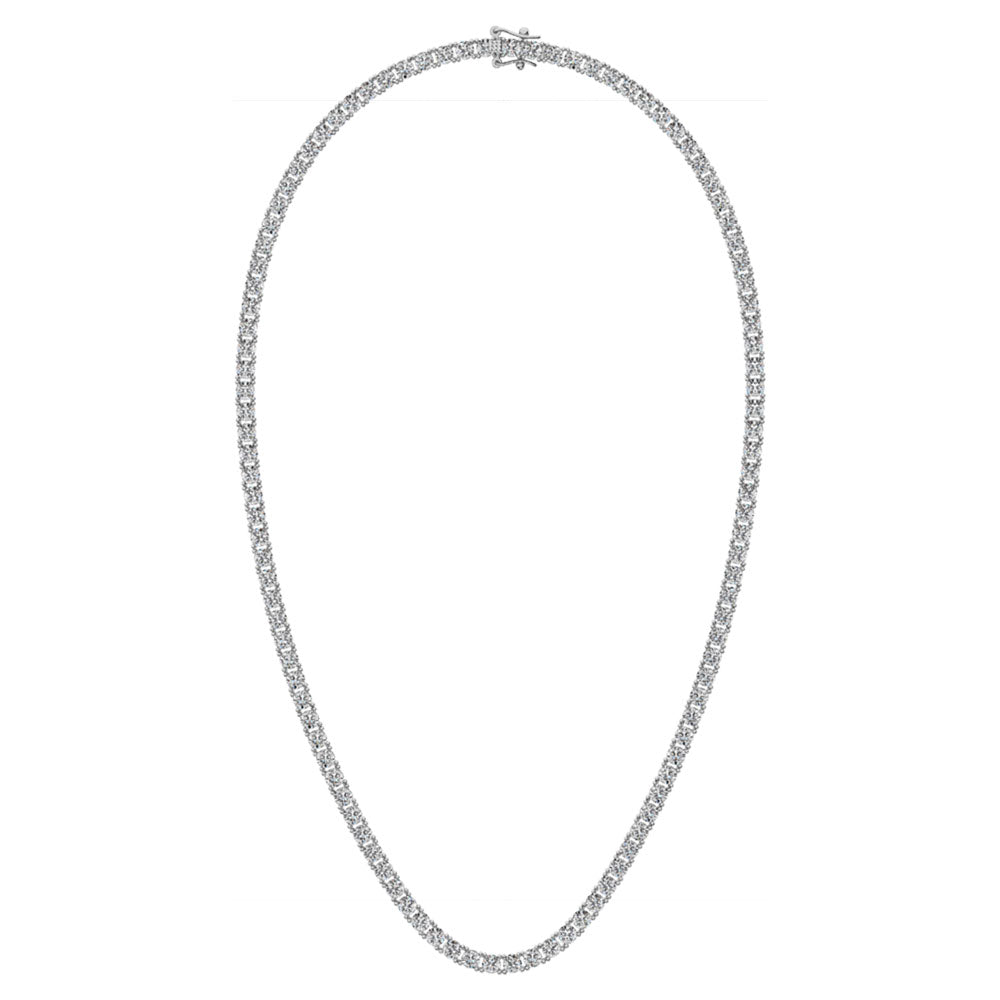 Sterling Silver 3/8 Ct.Tw. Graduated Diamond Tennis Necklace - 16 Inch  Picasso Gold & Diamond Jewelry