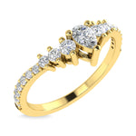 Diamond 1/3 ct. tw. Anniversary Band in 14K Yellow Gold, top view of the diamonds