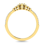 Diamond 1/3 ct. tw. Anniversary Band in 14K Yellow Gold, close-up of the diamond setting