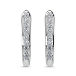 Diamond 1/4 Ct.Tw. Hoop Earrings in 14K White Gold  Picasso Gold & Diamond Jewelry